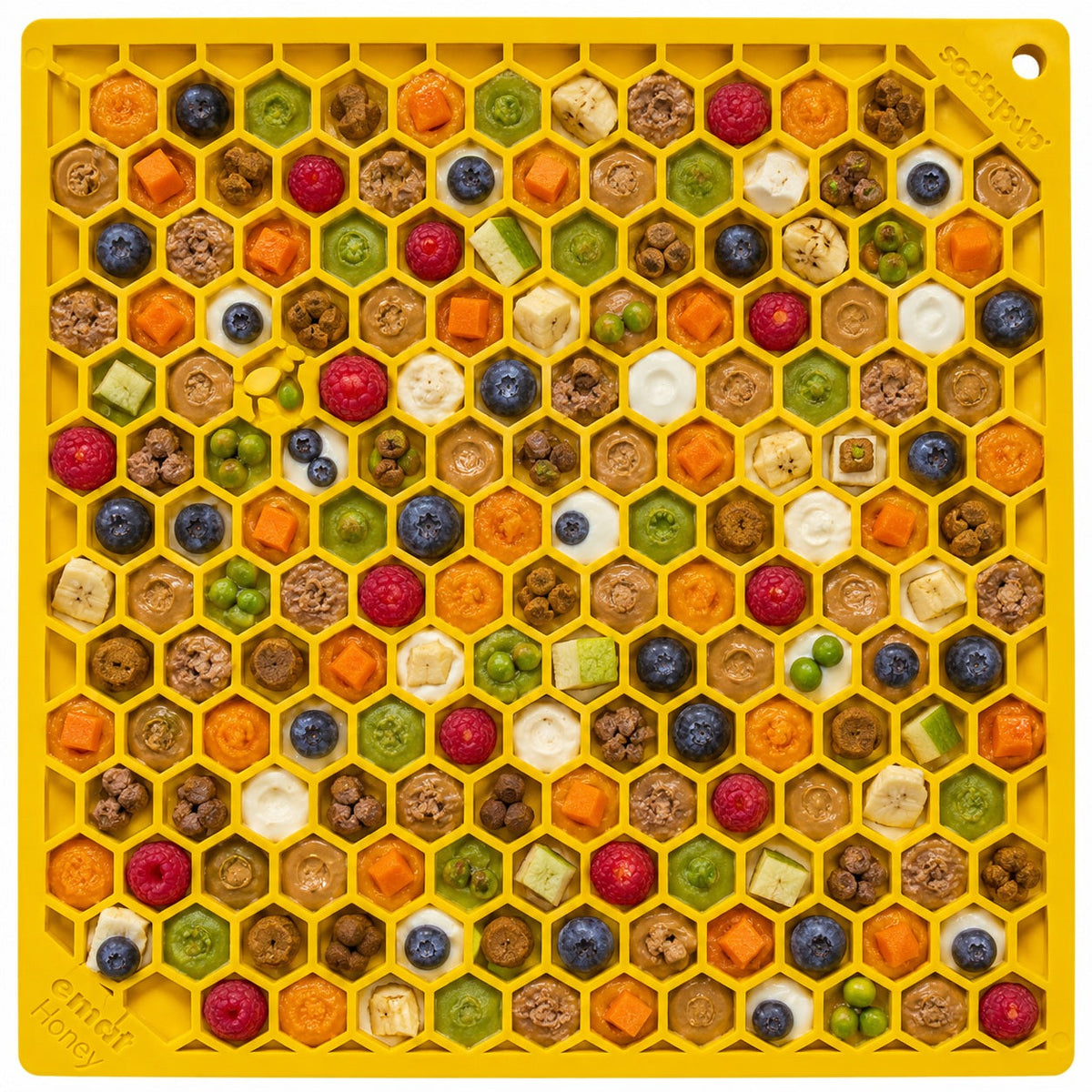 SodaPup Honeycomb lick mat for supervised dog enrichment activities