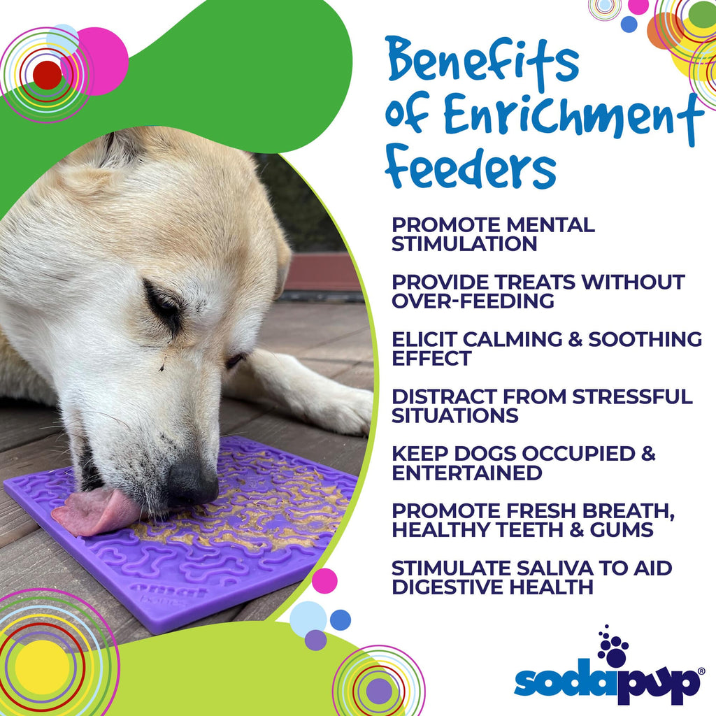 SodaPup Bones Lick Mat for Dogs & Cats