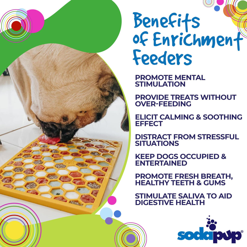 SodaPup Honeycomb Lick Mat for Dogs & Cats