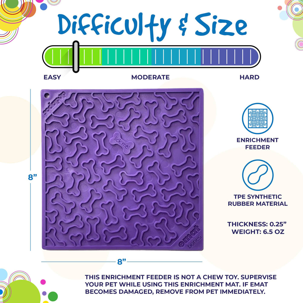 SodaPup Bones Lick Mat for Dogs & Cats