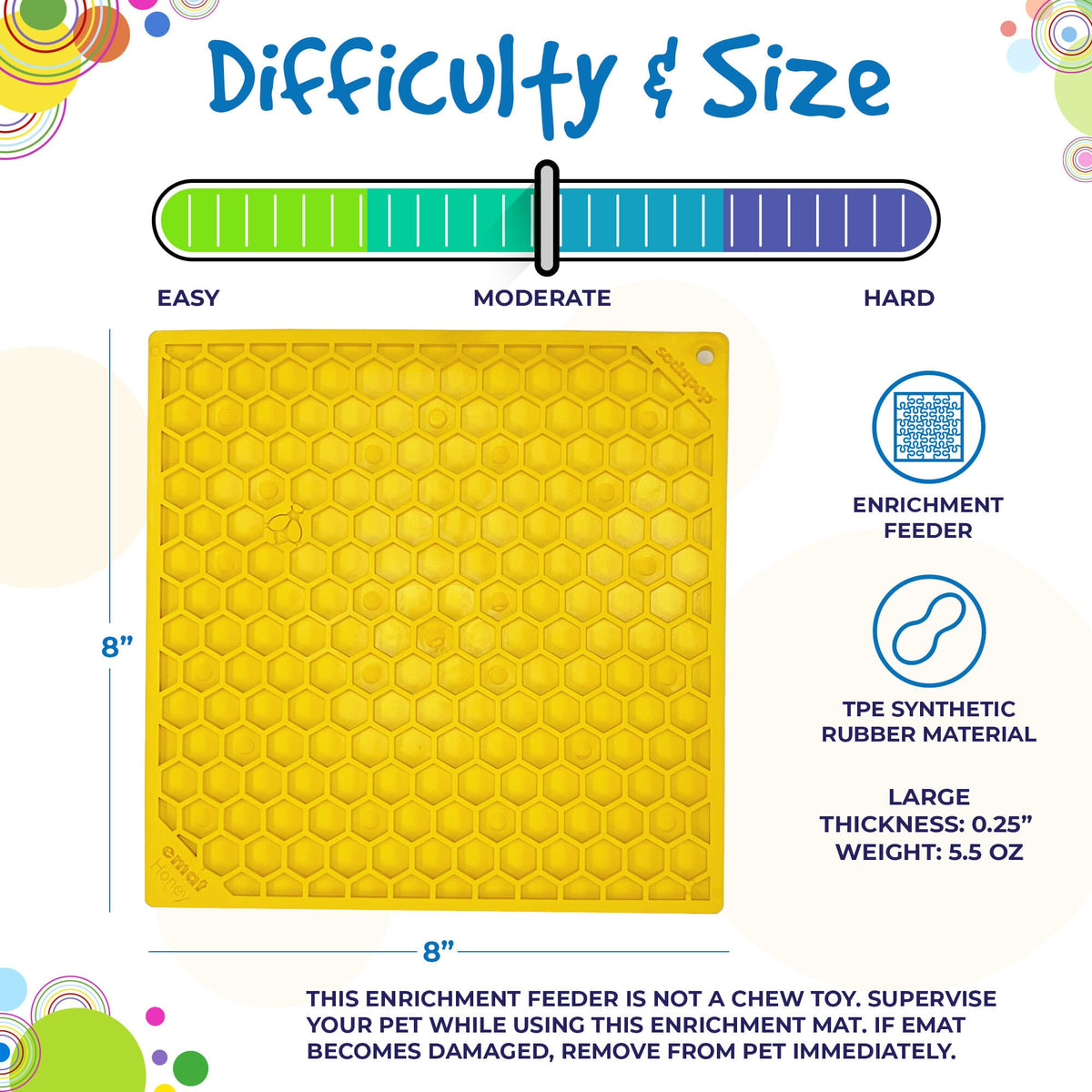 SodaPup Honeycomb Lick Mat for Dogs & Cats
