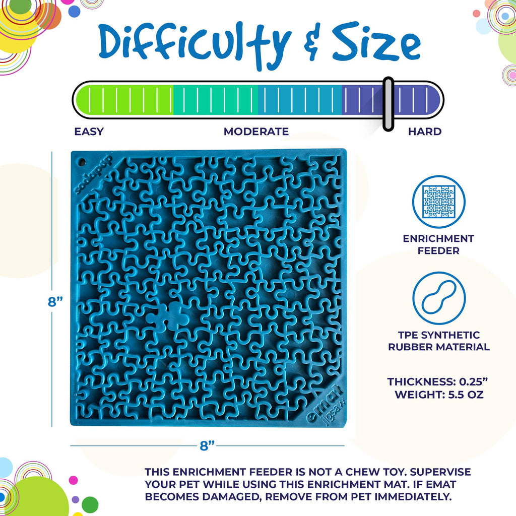 SodaPup Jigsaw Puzzle Lick Mat for Dogs & Cats