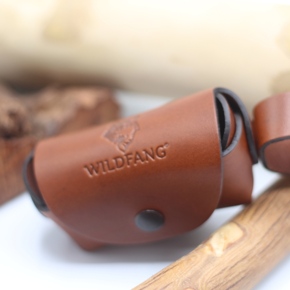 Leather Dog Poop Bag Holder for Leash – Double Roll Dispenser