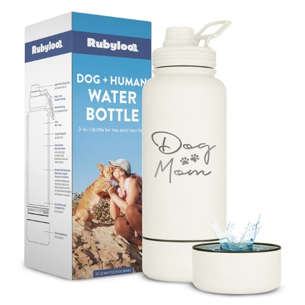 Rubyloo Dog & Human Water Bottle with Detachable Bowl