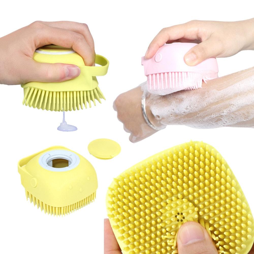 2-in-1 Pet Bath & Massage Brush for Dogs & Cats