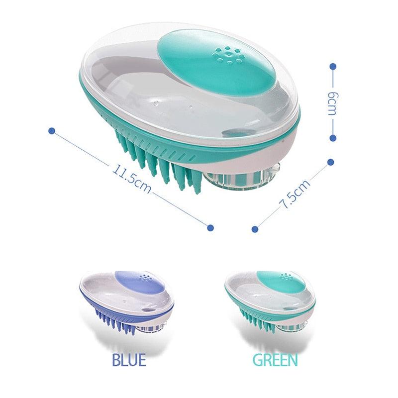 2-in-1 Pet Bath & Massage Brush for Dogs & Cats