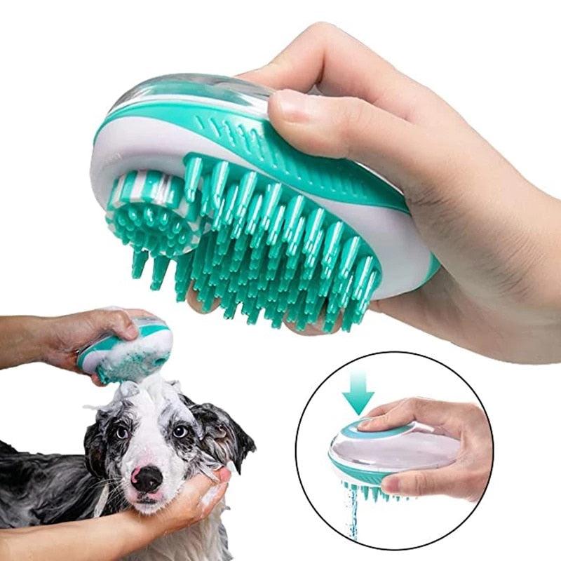 2-in-1 Pet Bath & Massage Brush for Dogs & Cats