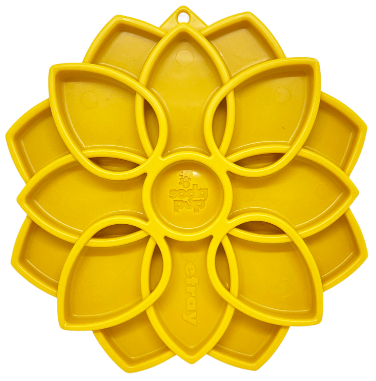Mandala eTray Shallow Slow Feeder Dog Bowl for Enrichment | USA Made