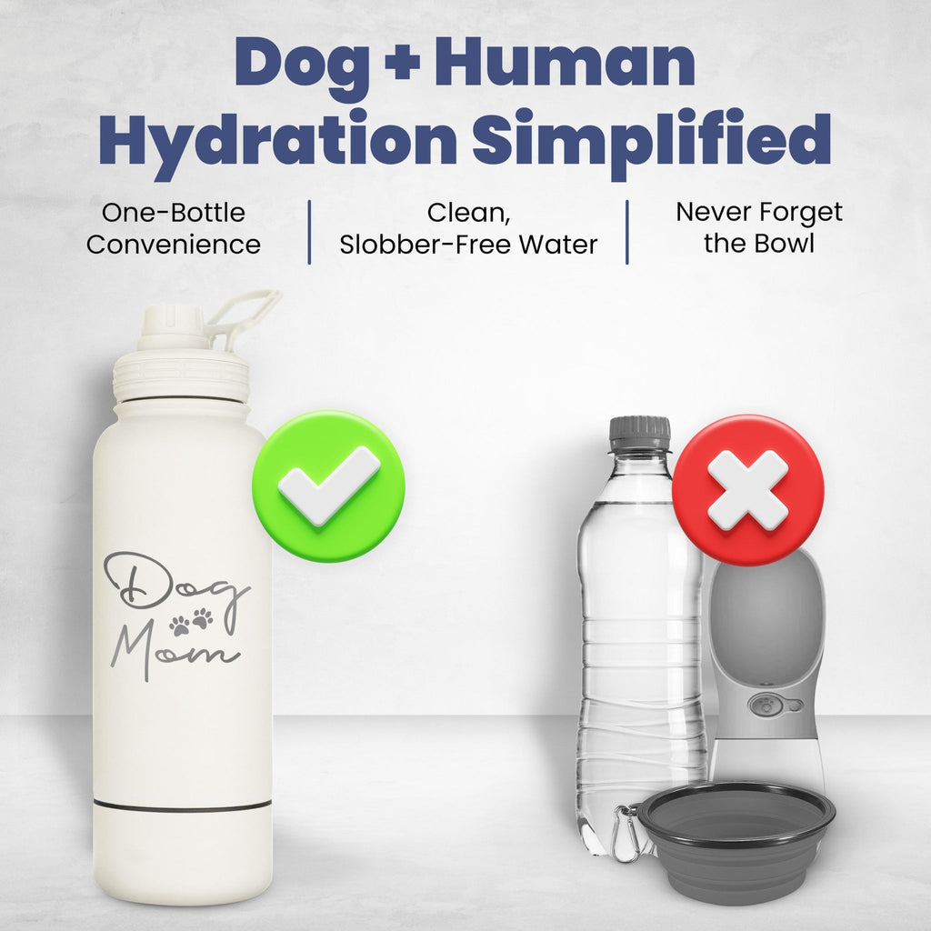 Rubyloo Dog & Human Water Bottle with Detachable Bowl
