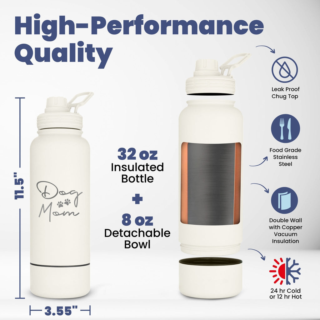 Rubyloo Dog & Human Water Bottle with Detachable Bowl