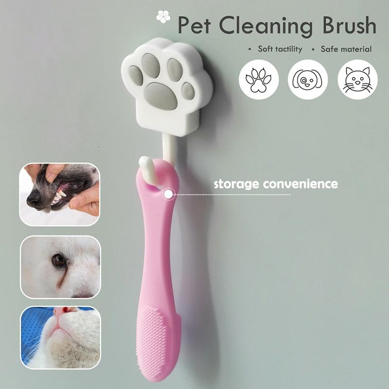 Soft Silicone Pet Toothbrush for Dogs & Cats
