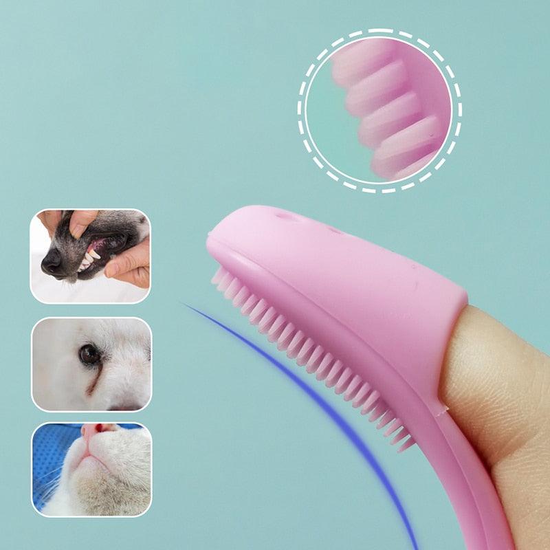 Soft Silicone Pet Toothbrush for Dogs & Cats