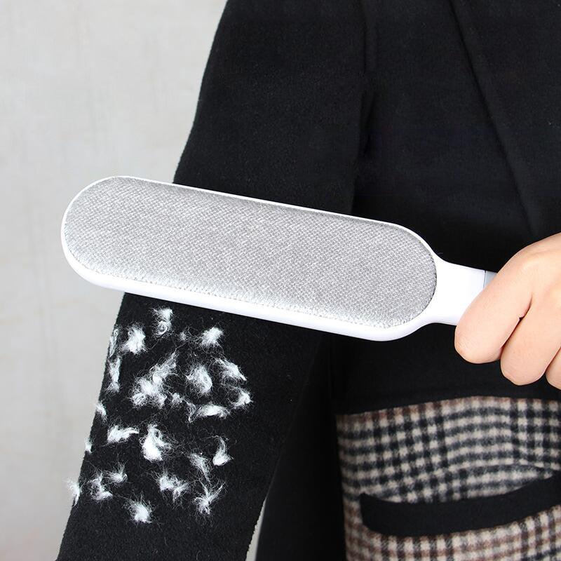 Reusable Double-Sided Pet Hair Brush with Cleaning Base
