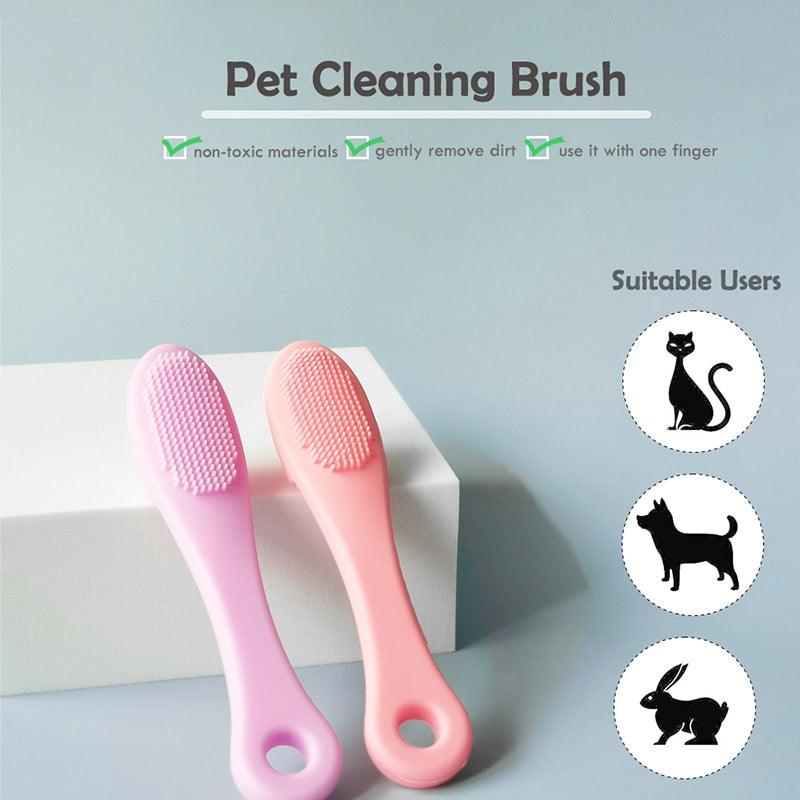 Soft Silicone Pet Toothbrush for Dogs & Cats