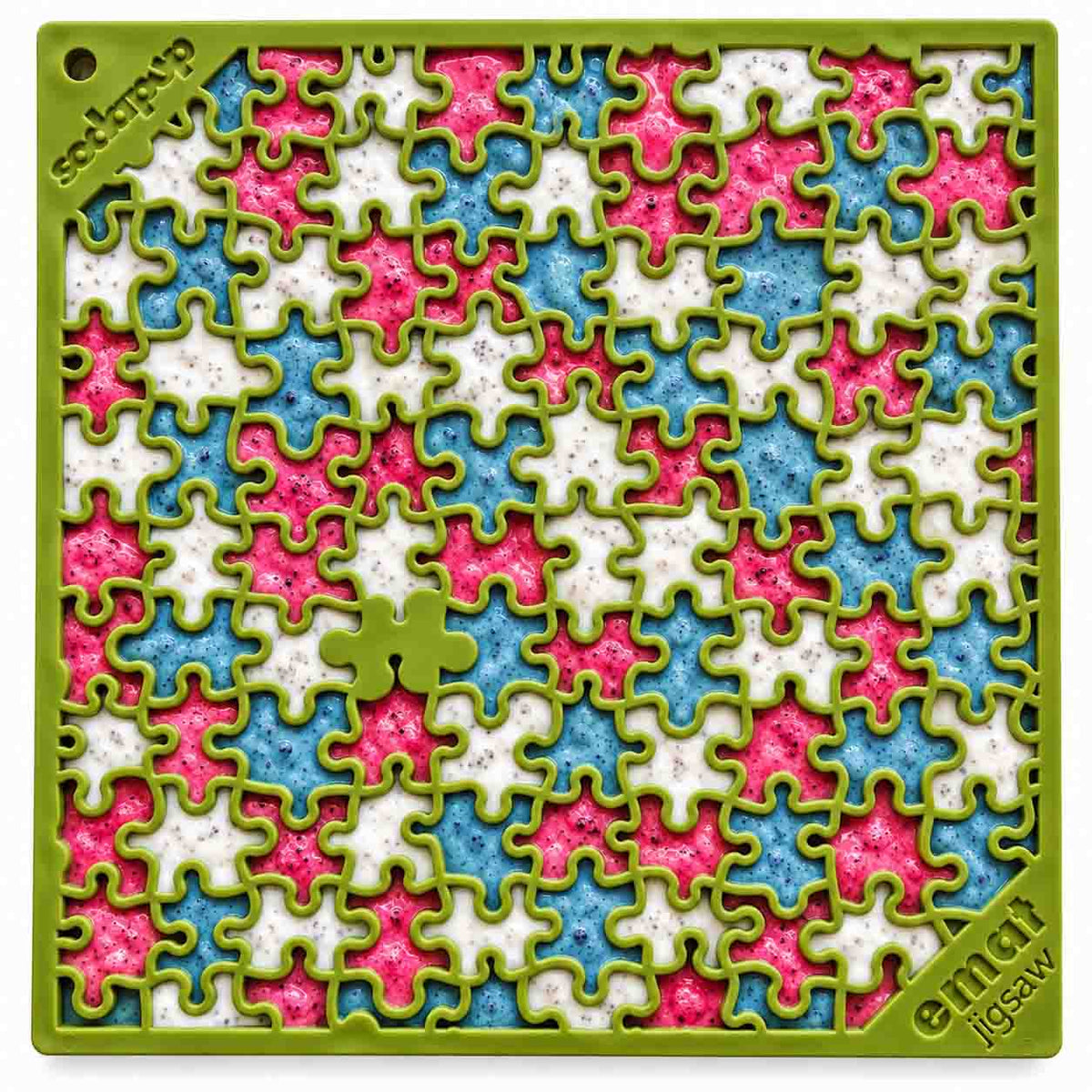 SodaPup Jigsaw Puzzle Lick Mat for Dogs & Cats